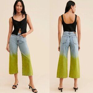 NWT New $186 Free People Nocturne Ombre Denim Jeans Size XS